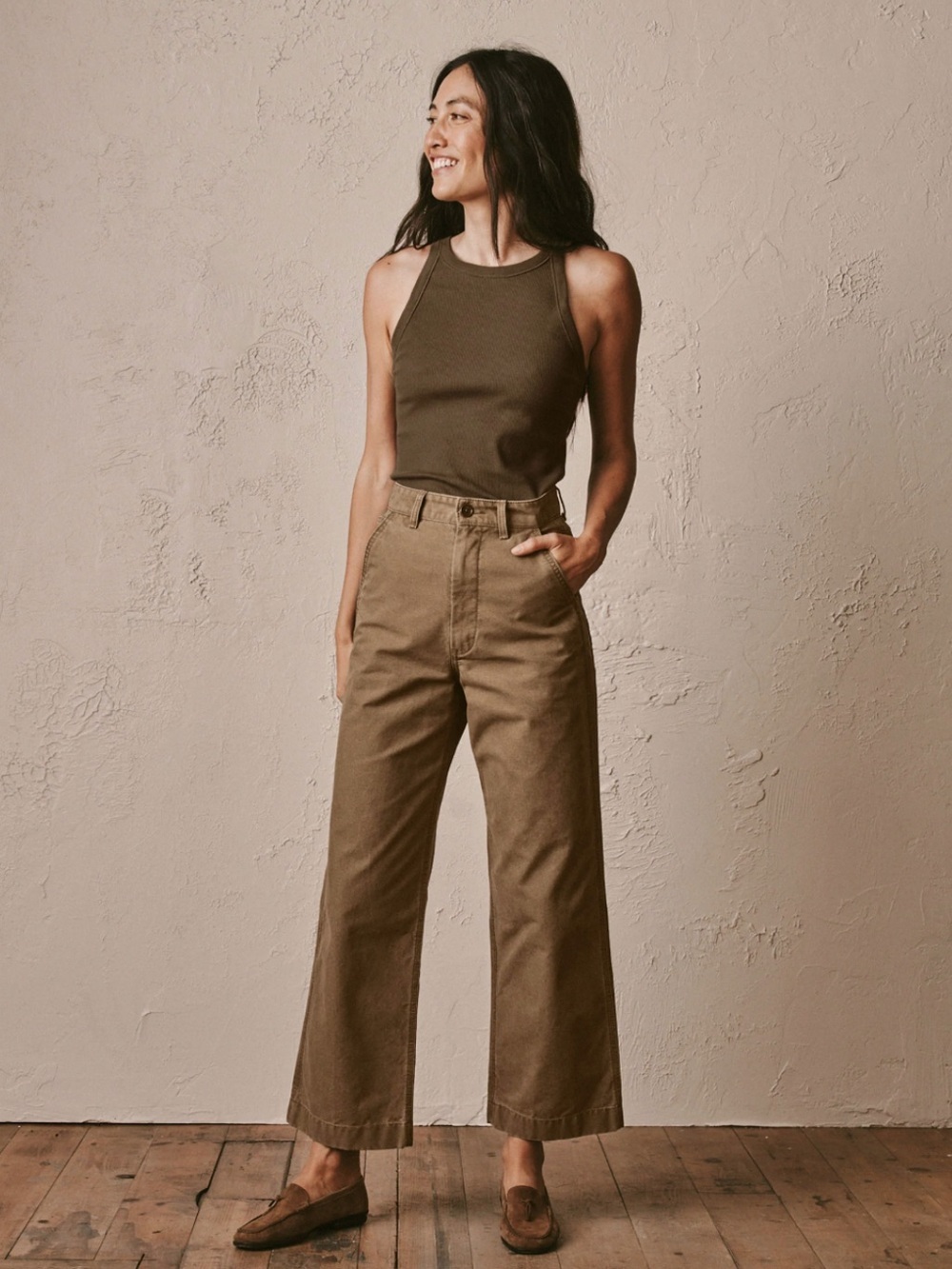 Buck Mason high desert canvas straight leg pants size 31 new flaw - Picture 7 of 7